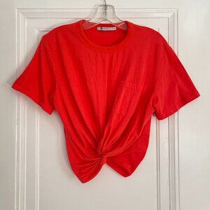 T by Alexander Wang Twist Front Tee | Size XS